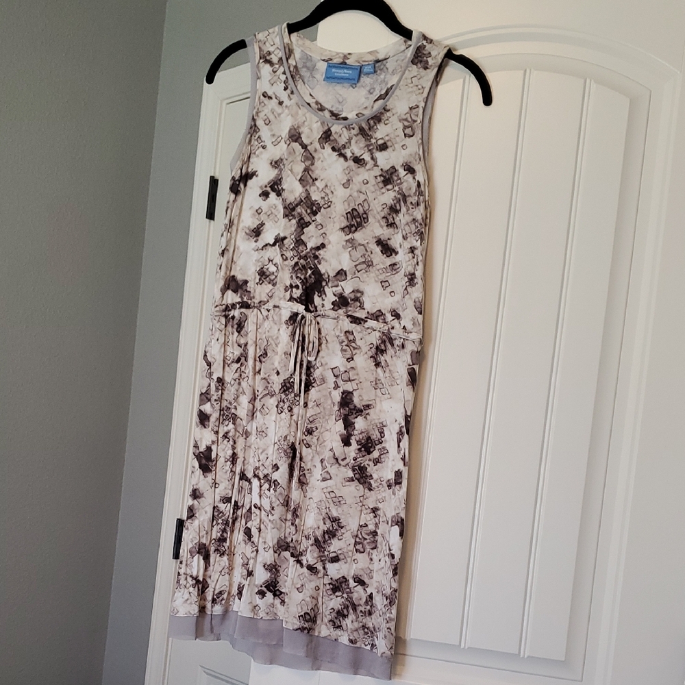 XS Petite Simply Vera Vera Wang Abstract Print Tank Dress